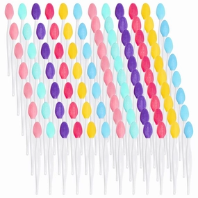 100 Pack Lip Scrub Brushes, Double Sided Silicone Exfoliating Lip Brush, Soft Lip Facial Cleaning Scrubber Tool for Smoother and Fuller Lip Appearance