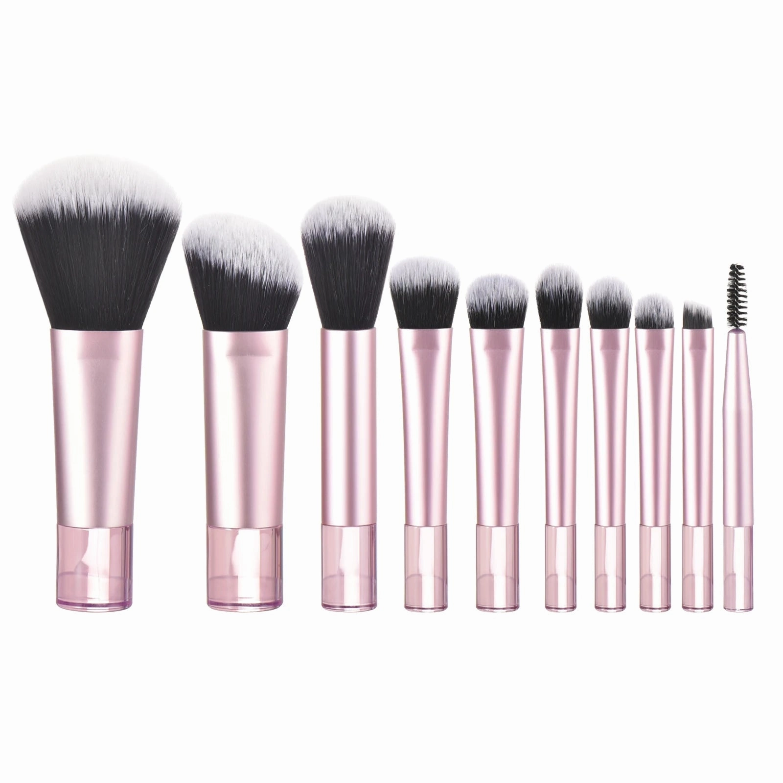 10-Piece Mini Makeup Brush Set with Travel Bag