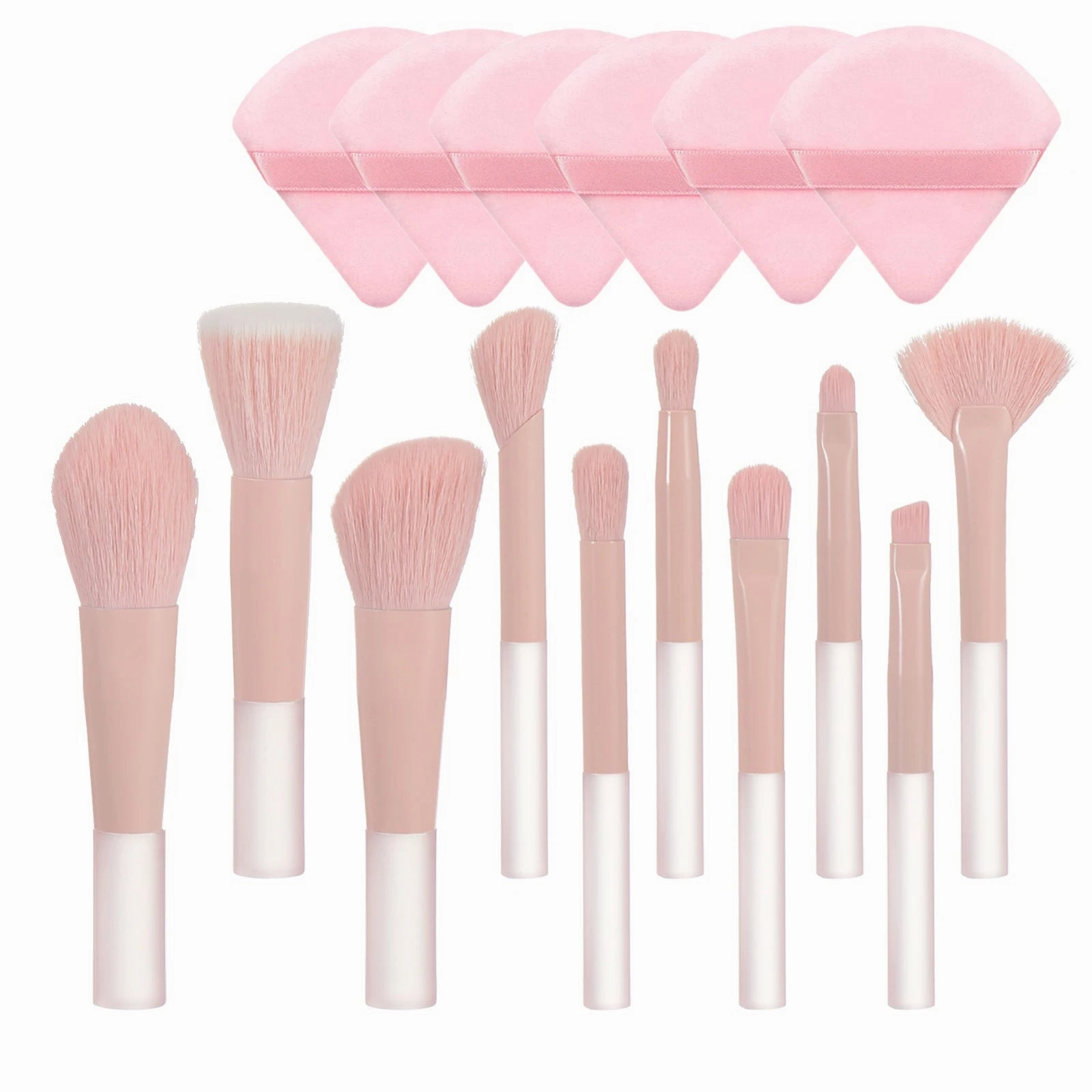 10-Piece Mini Makeup Brush Set with Travel Bag