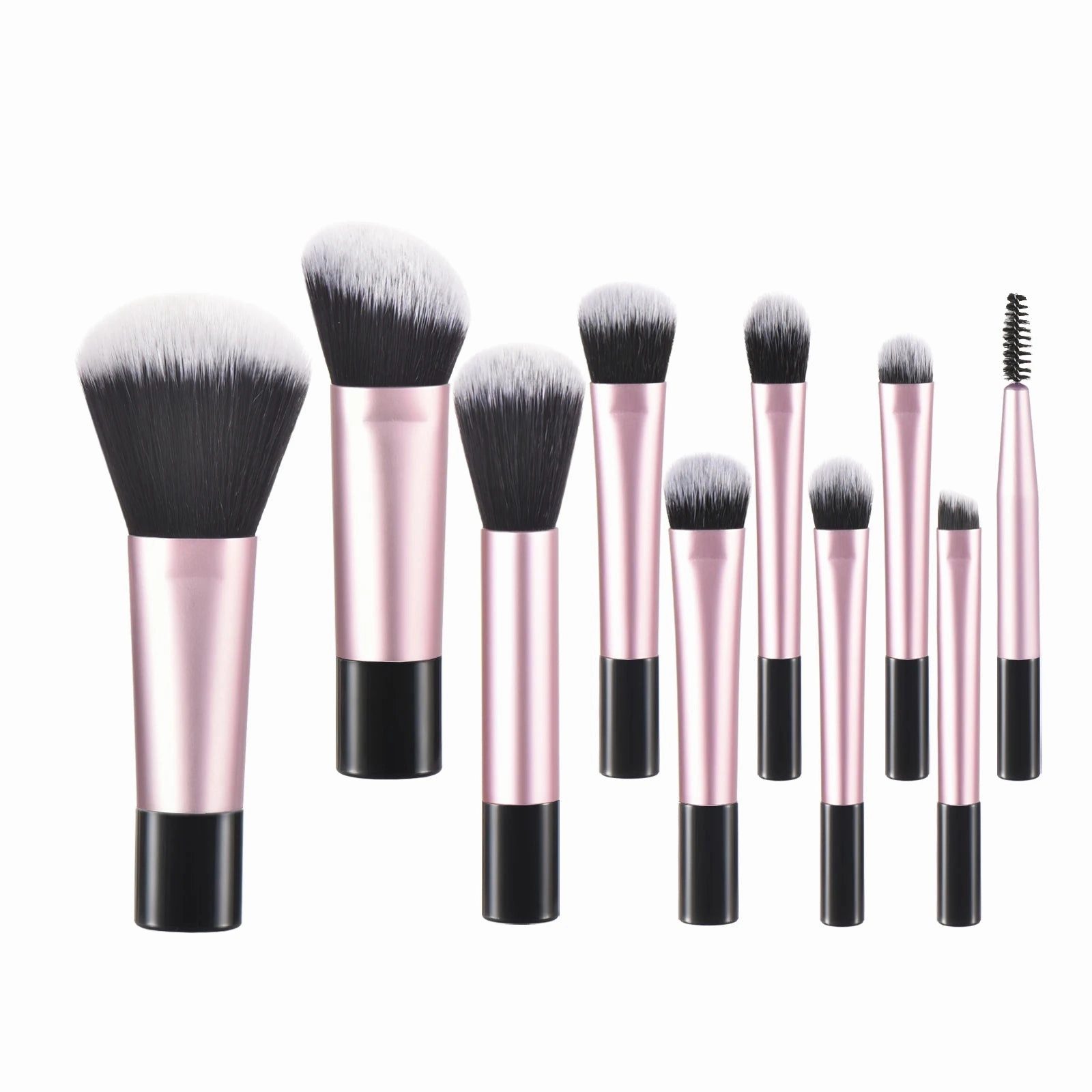 10-Piece Mini Makeup Brush Set with Travel Bag