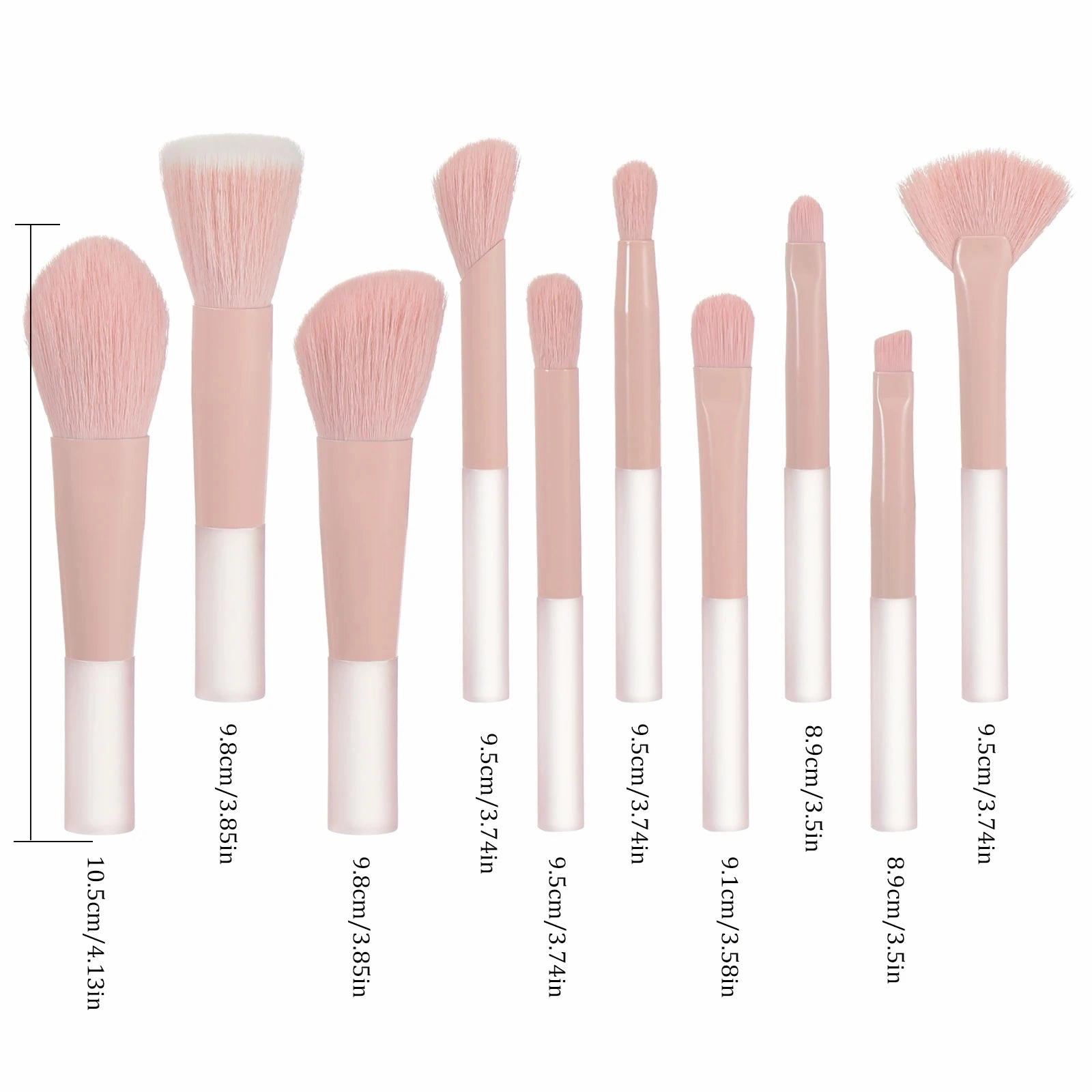 10-Piece Mini Makeup Brush Set with Travel Bag