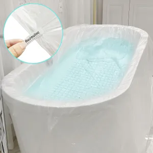 12 Pcs Bathtub Cover, Individual Pack Bathtub Liner Large (102x47') Disposable Bathtub Covers Liner Bag for Travel and Household, Portable Bath tub Liner Plastic Bag by Ausaulac