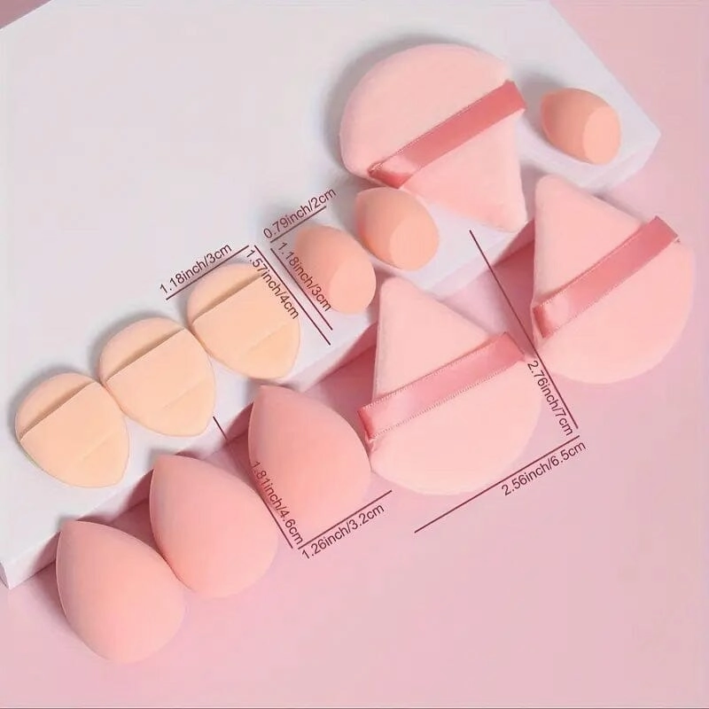 12-Piece Set: All-Purpose Makeup Sponge Puffs