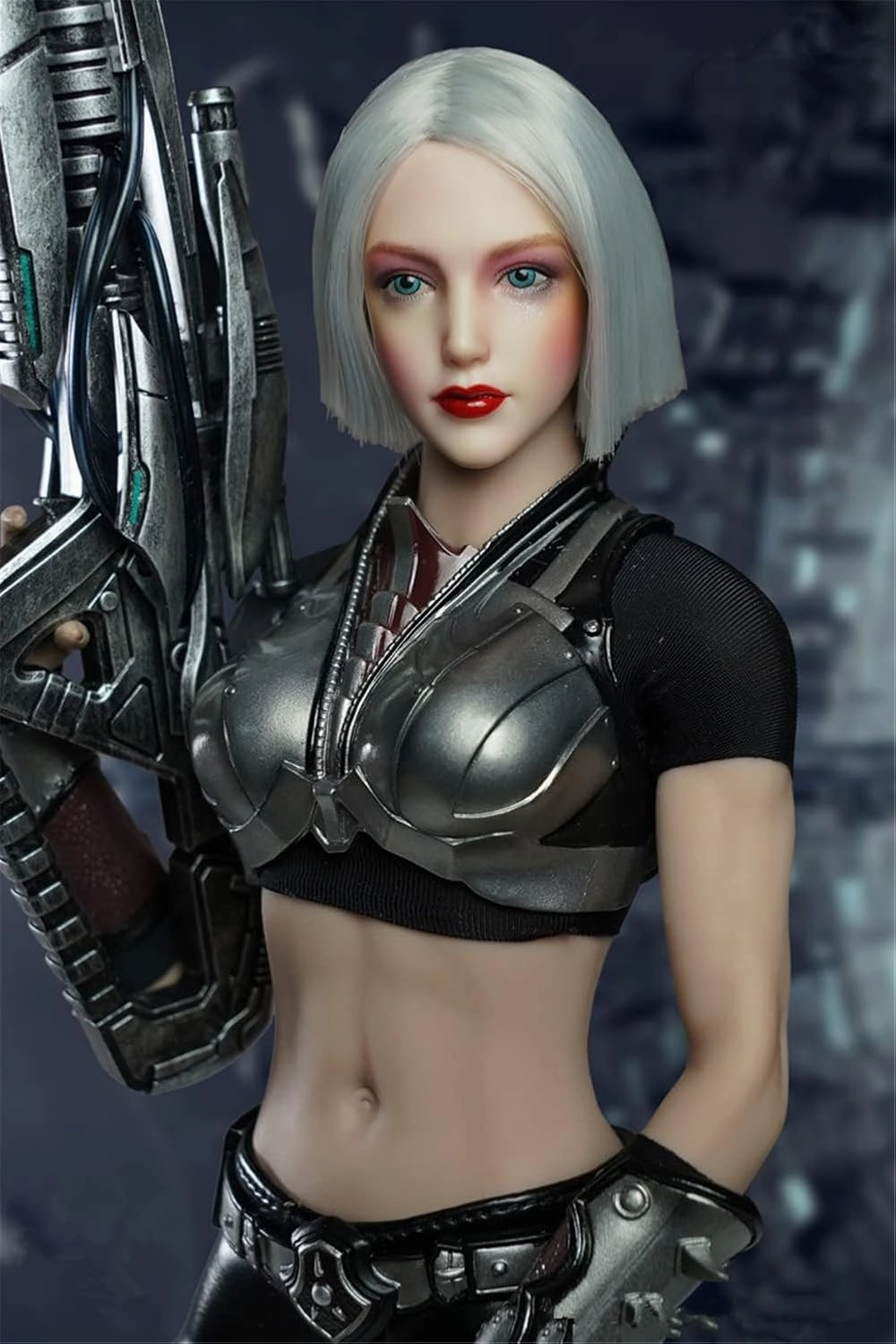 1/6 Scale Female Head Sculpt, Cosplay Girl Head Carved Makeup Version for 12inch Action Figure Doll Collection(D)