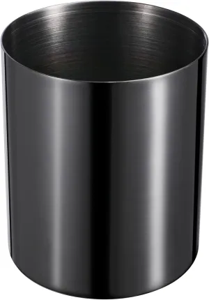 2-Piece Black Mirror-Finish 304 Stainless Steel Pen Holder – Desk Organizer, Makeup Brush Storage & Kitchen Island Decor | Vacuum-Coated, Fade-Resistant Multi-Purpose Storage