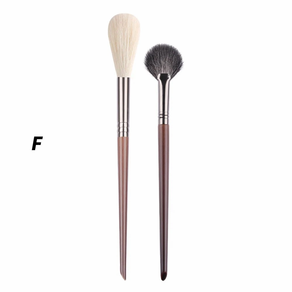 2/6-Piece Ultra Soft Makeup Eye Shadow Brush Set with Goat Hair