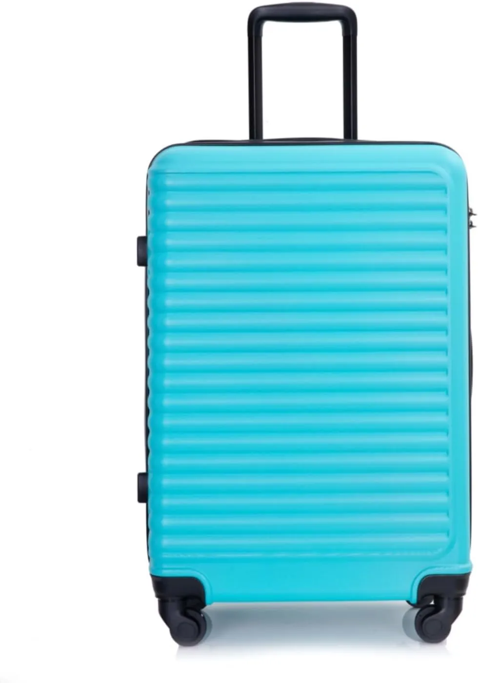 3-Piece ABS Luggage Set (20"/24"/28") - Lightweight Hardshell Suitcases with Lock, 360° Spinner Wheels & 2 Utility Hooks - Carry-On & Checked Luggage (Turquoise   ABS)