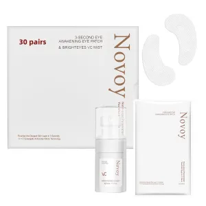 30 Pairs 3-Secs Melting Collagen Under Eye Patches with Vitamin C Serum, Under Eye Mask for Puffy eyes and Dark Circles | Retinol Hyaluronic Niacinamide Ceramides,Korean Popular Eye Patches