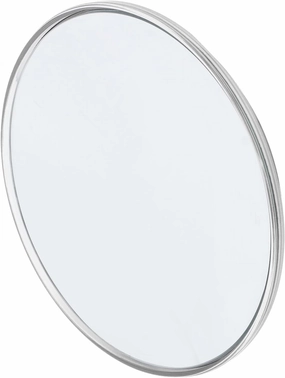 30X Magnifying Mirror, Portable for Tweezing, Makeup, Eyebrows Round Magnified Mirror with 3 Suction Cups, Use for Checking Details (Silver)