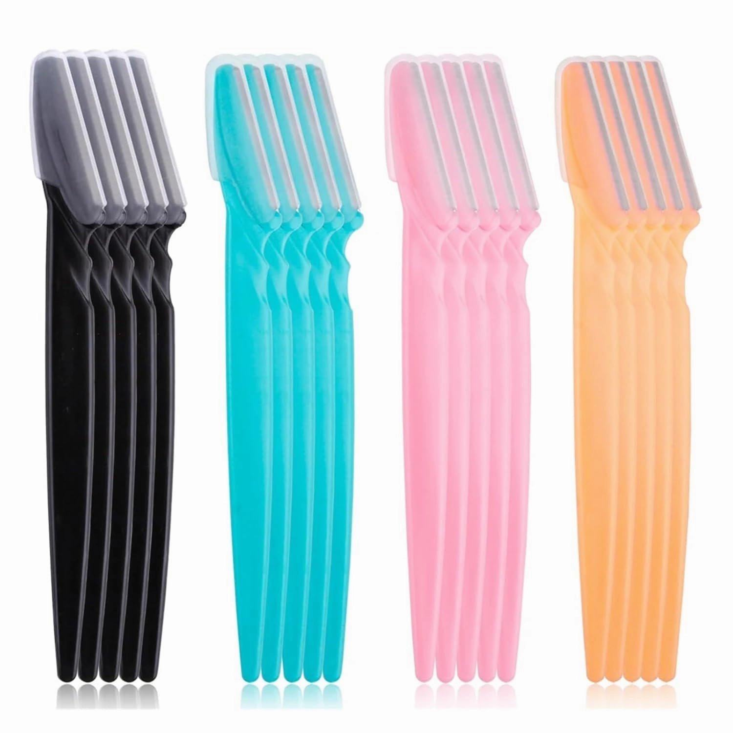 3/4/10Pcs Eyebrow Trimmer Face Blade Shaver Portable Eye Brow Epilation Hair Removal Safety Eyebrow Cutting Woman Makeup Tools(3pcs Yellow)