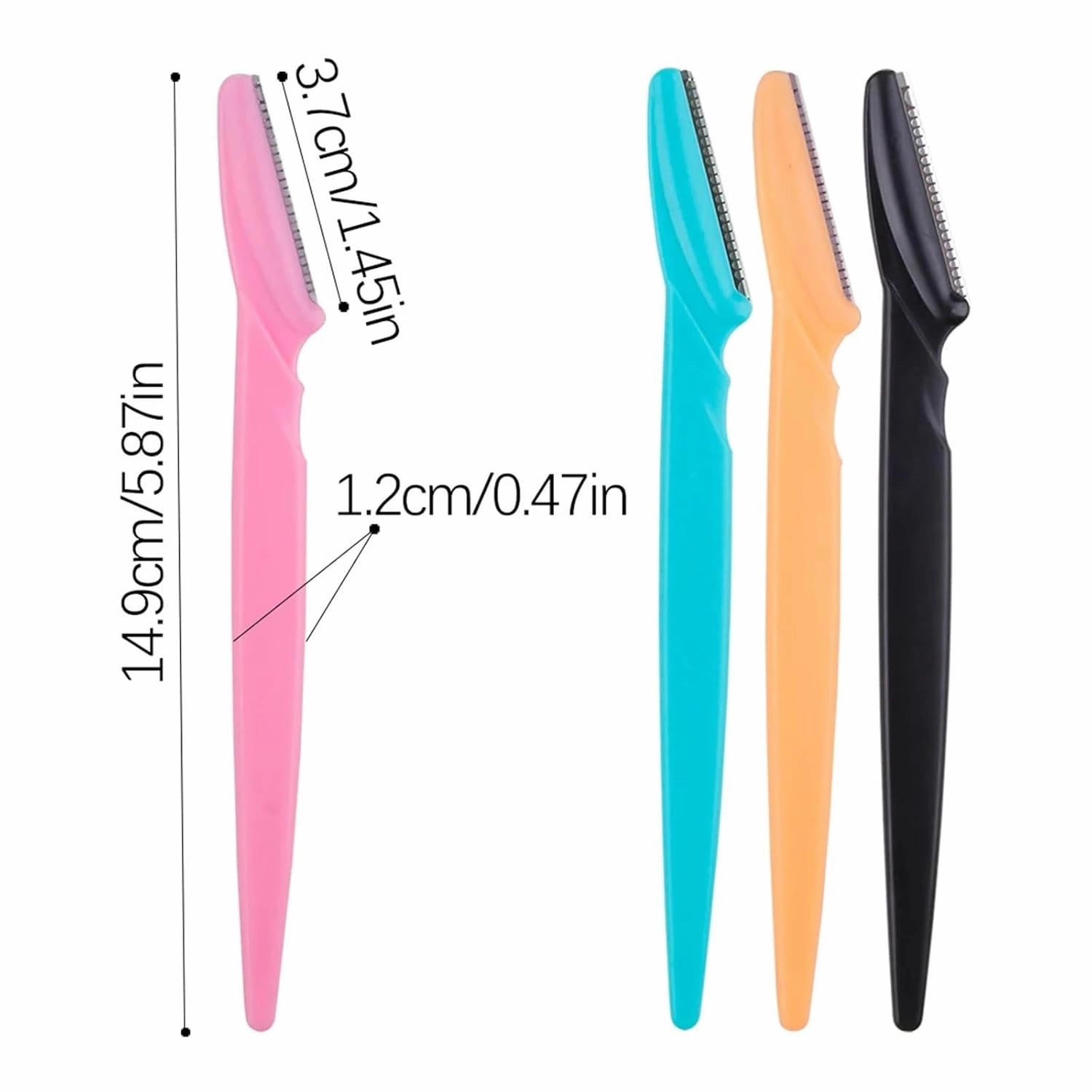 3/4/10Pcs Eyebrow Trimmer Face Blade Shaver Portable Eye Brow Epilation Hair Removal Safety Eyebrow Cutting Woman Makeup Tools(3pcs Yellow)
