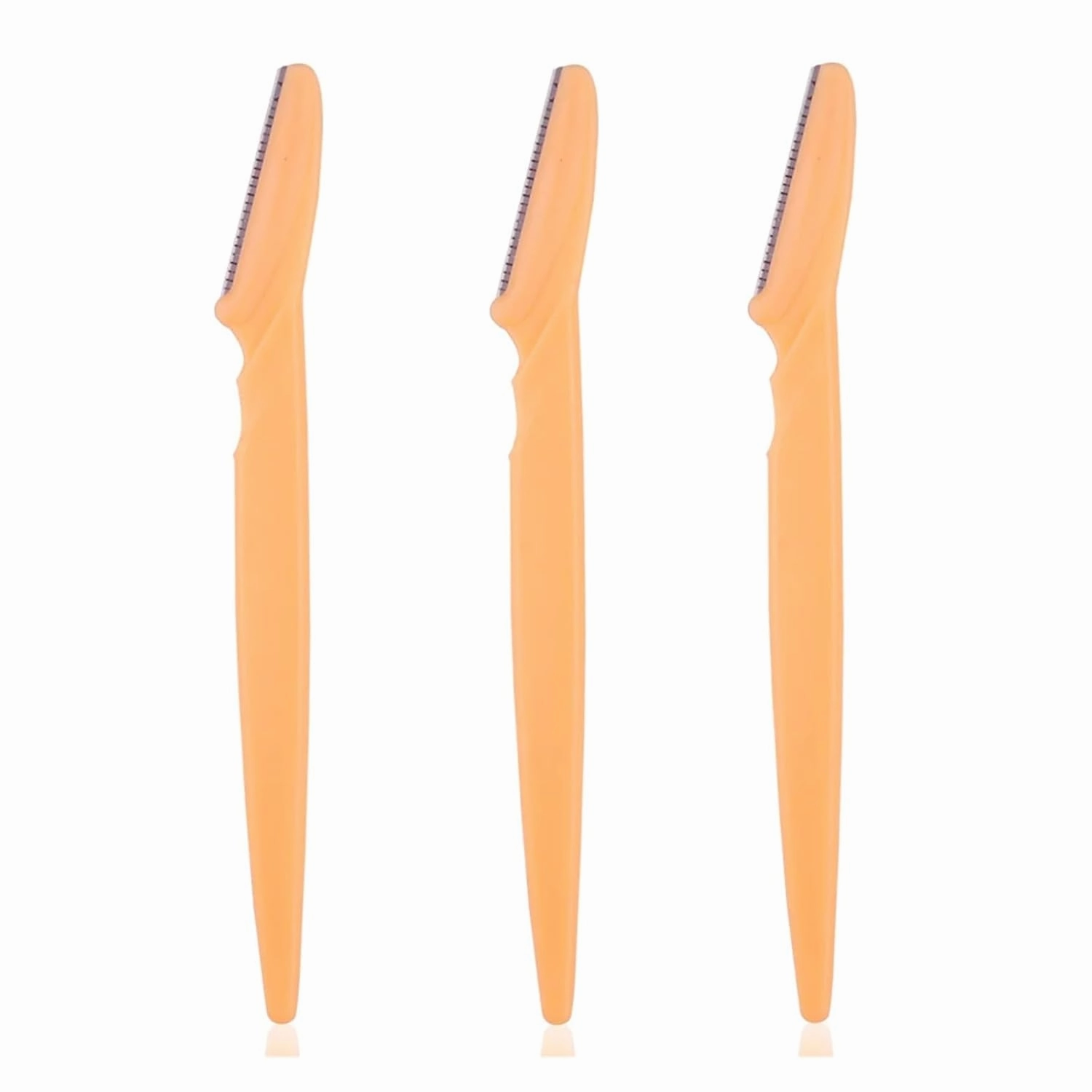 3/4/10Pcs Eyebrow Trimmer Face Blade Shaver Portable Eye Brow Epilation Hair Removal Safety Eyebrow Cutting Woman Makeup Tools(3pcs Yellow)