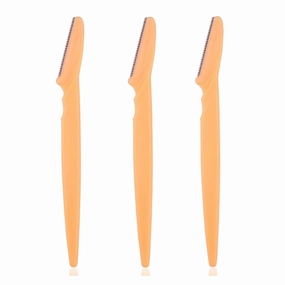 3/4/10Pcs Eyebrow Trimmer Face Blade Shaver Portable Eye Brow Epilation Hair Removal Safety Eyebrow Cutting Woman Makeup Tools(3pcs Yellow)