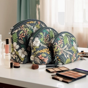 3 Piece Combo Set - Makeup Pouches II Cosmetic Kit Organizers (Large, Medium & Small)