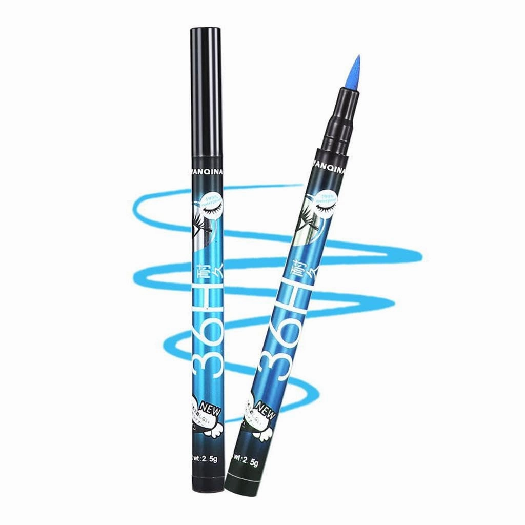 3x Liquid Eyeliner Pen Waterproof Blue Definer, 4 Pcs
