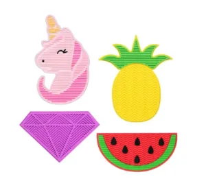 4 Makeup Brush Cleaning Mats: Pineapple, Watermelon, Unicorn and Diamond