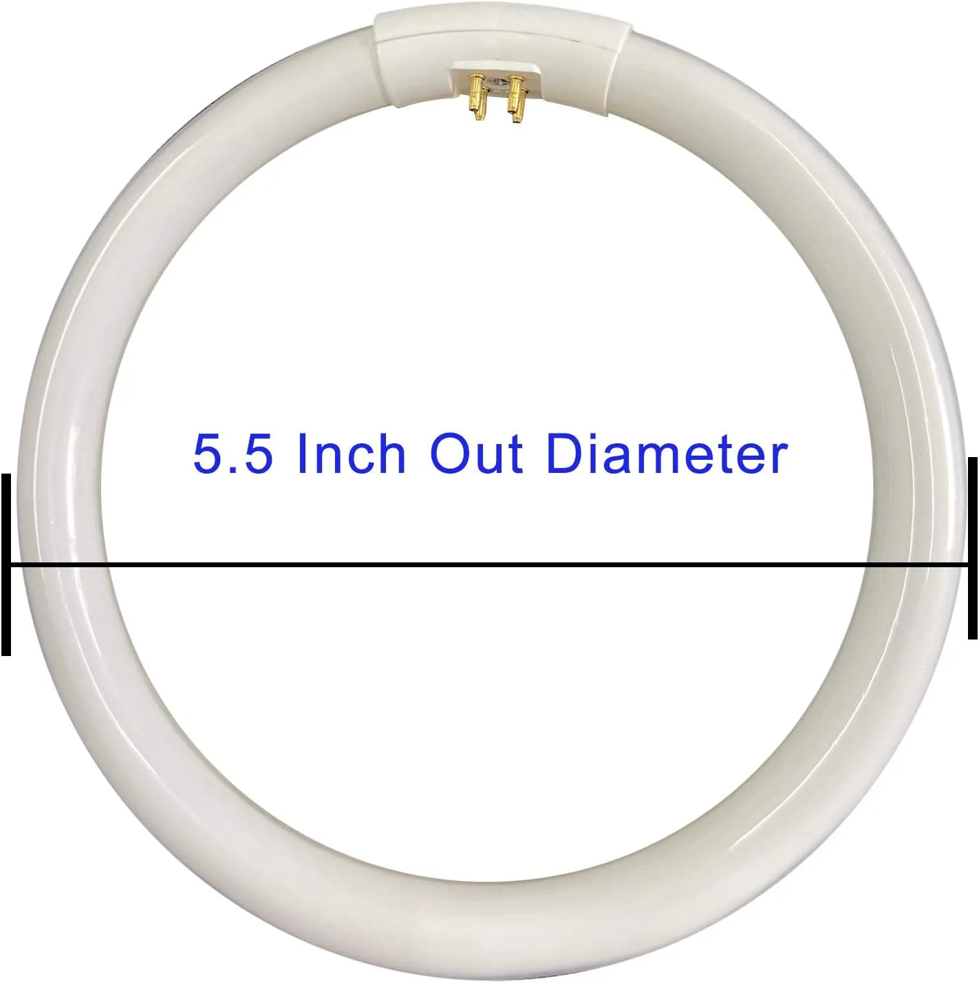 5.5 Inch Outside Diameter,T4 12W 6400K Circular Fluorescent Bulb,Replacement for Conair Round Makeup Mirror