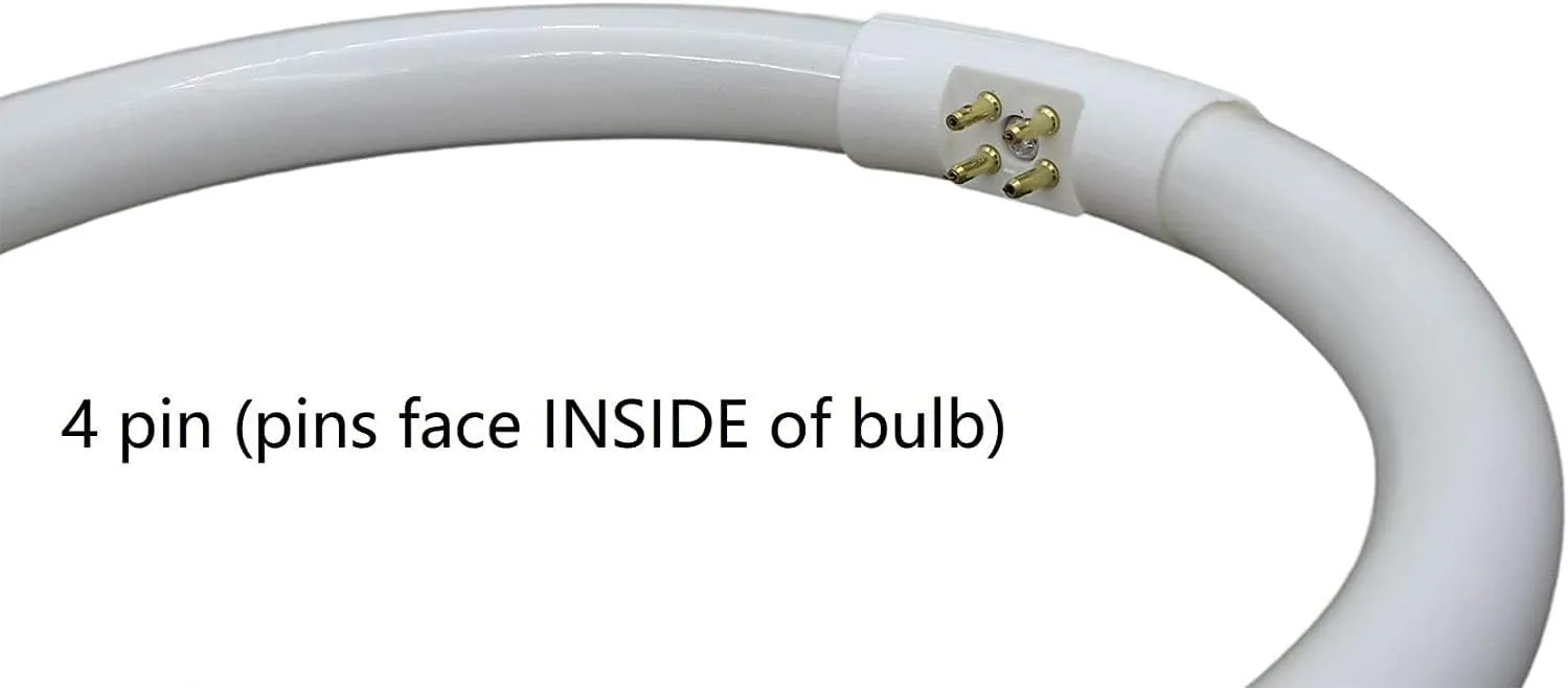 5.5 Inch Outside Diameter,T4 12W 6400K Circular Fluorescent Bulb,Replacement for Conair Round Makeup Mirror