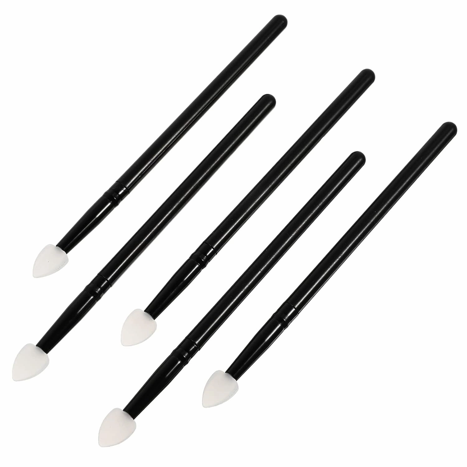 5sets Professional Eye Makeup Brush Set Silicone Applicators 10-piece Set for Even Application Ideal for Dry Oily Combination Skin 5pcs*5