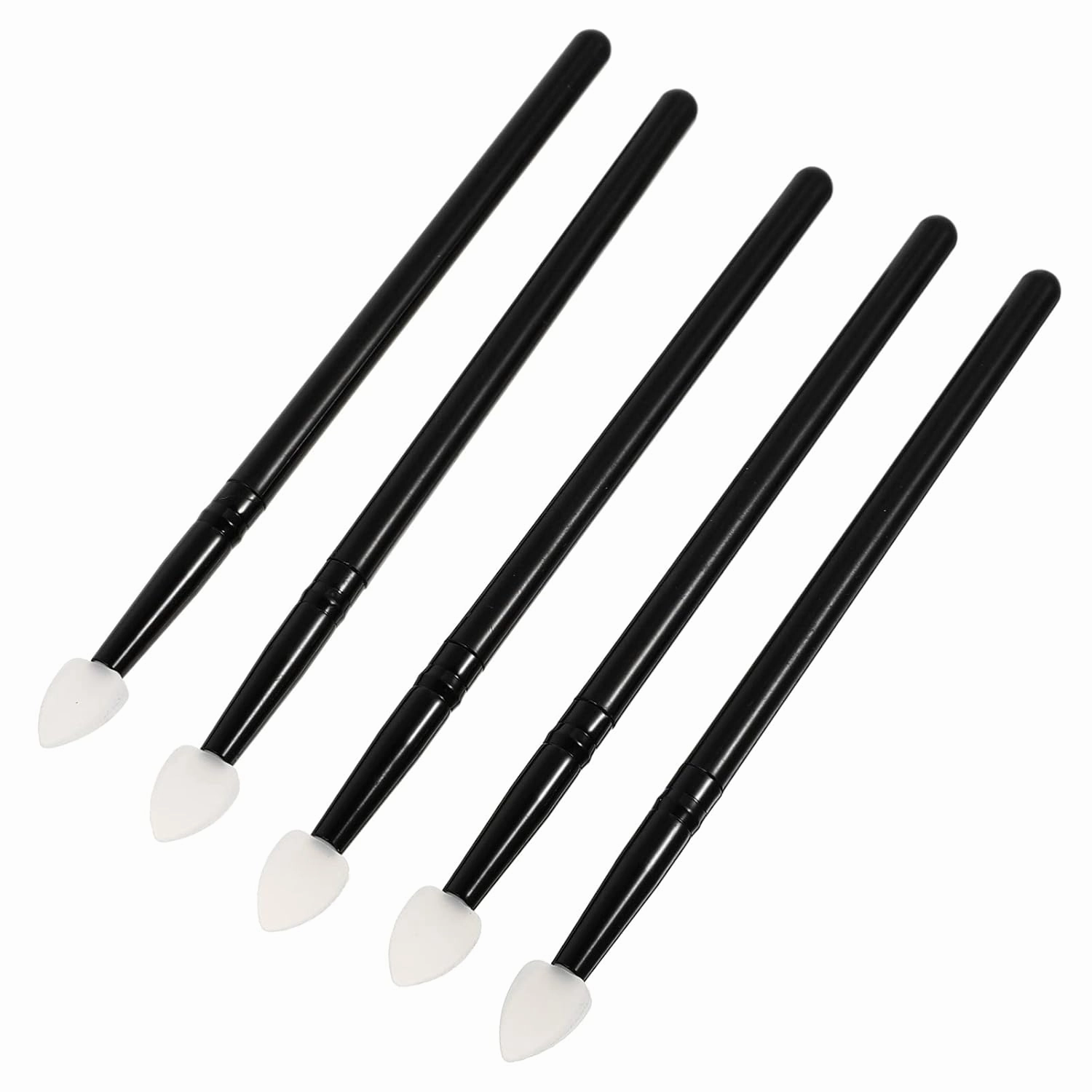 5sets Professional Eye Makeup Brush Set Silicone Applicators 10-piece Set for Even Application Ideal for Dry Oily Combination Skin 5pcs*5