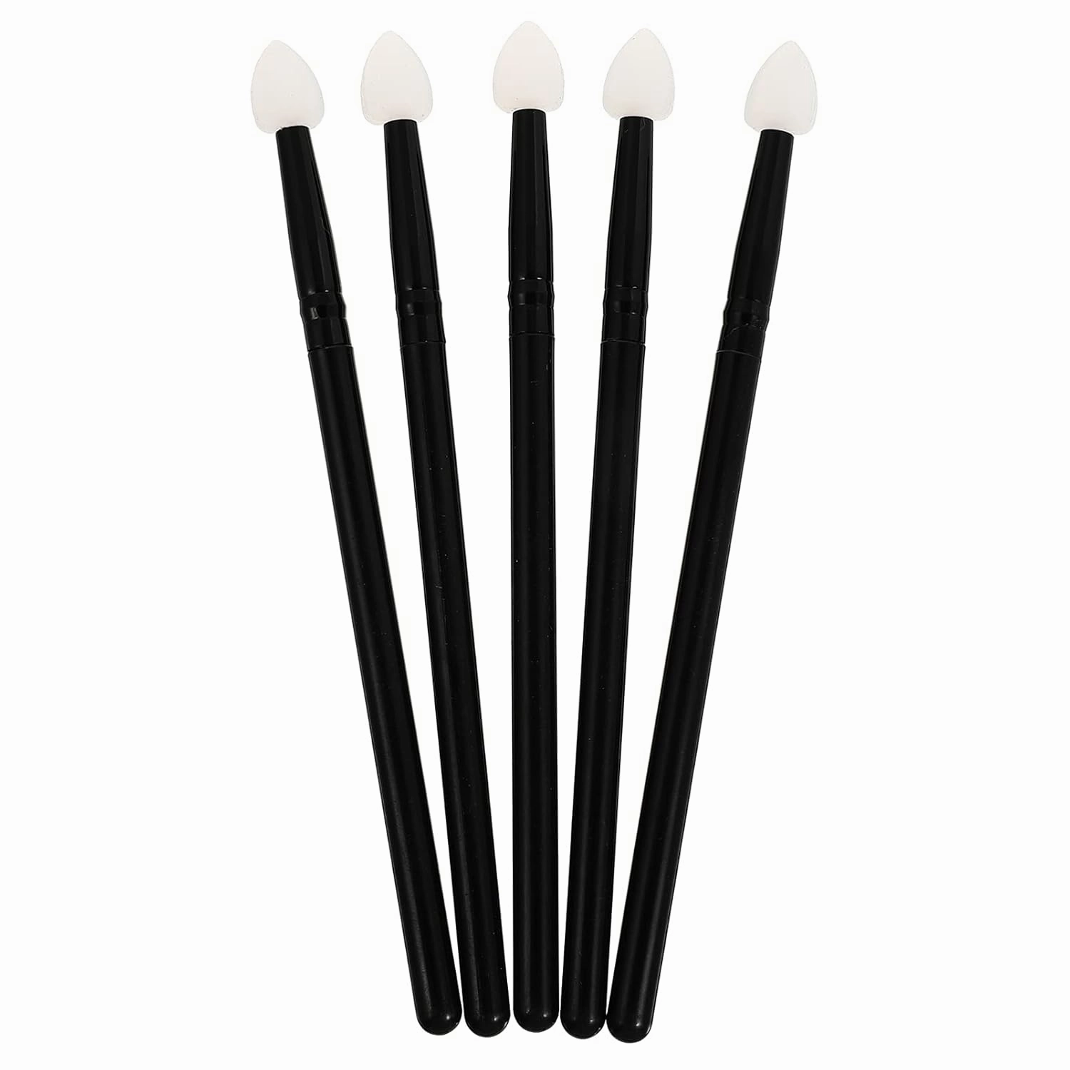 5sets Professional Eye Makeup Brush Set Silicone Applicators 10-piece Set for Even Application Ideal for Dry Oily Combination Skin 5pcs*5