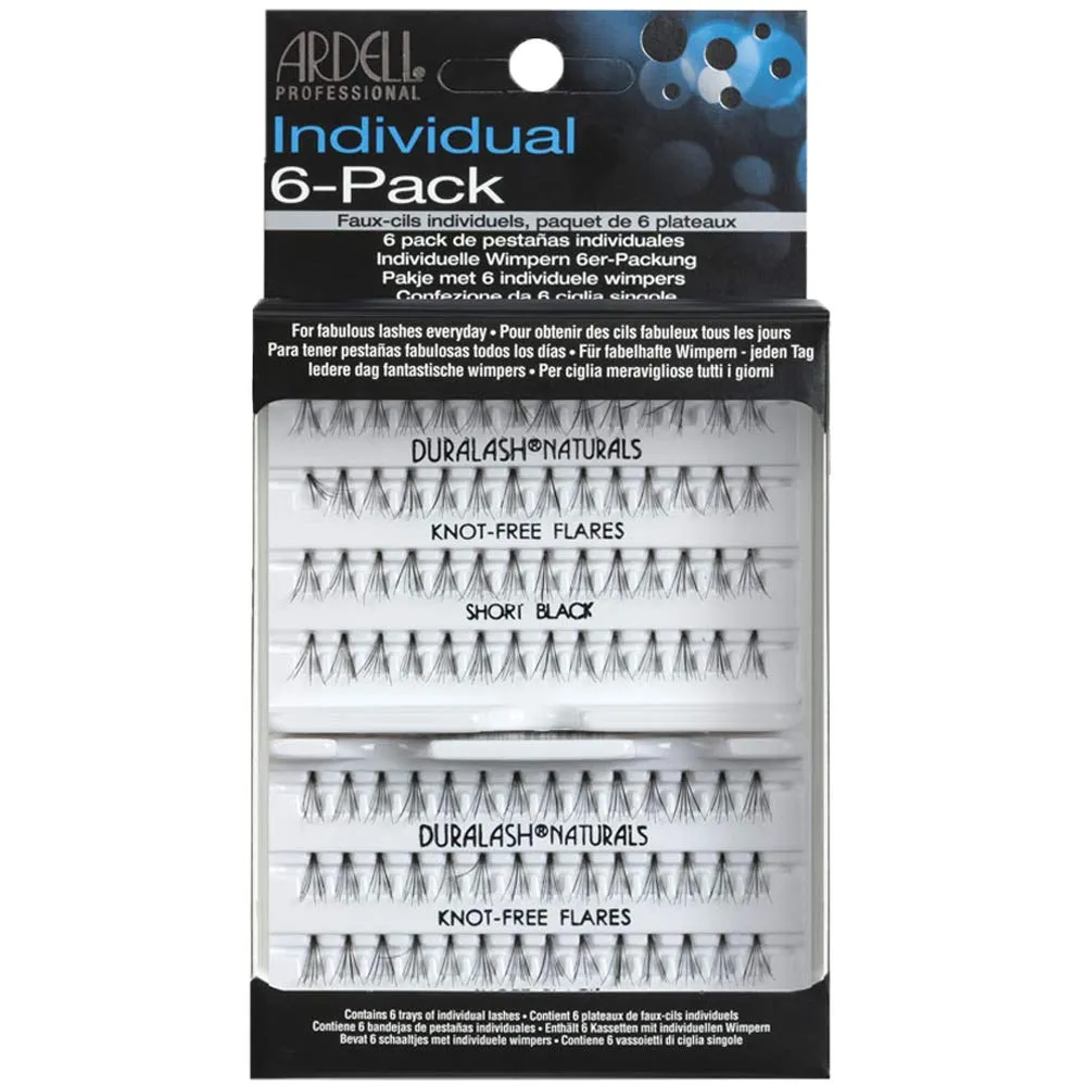 6 Pack Knot-Free Individuals Short Black