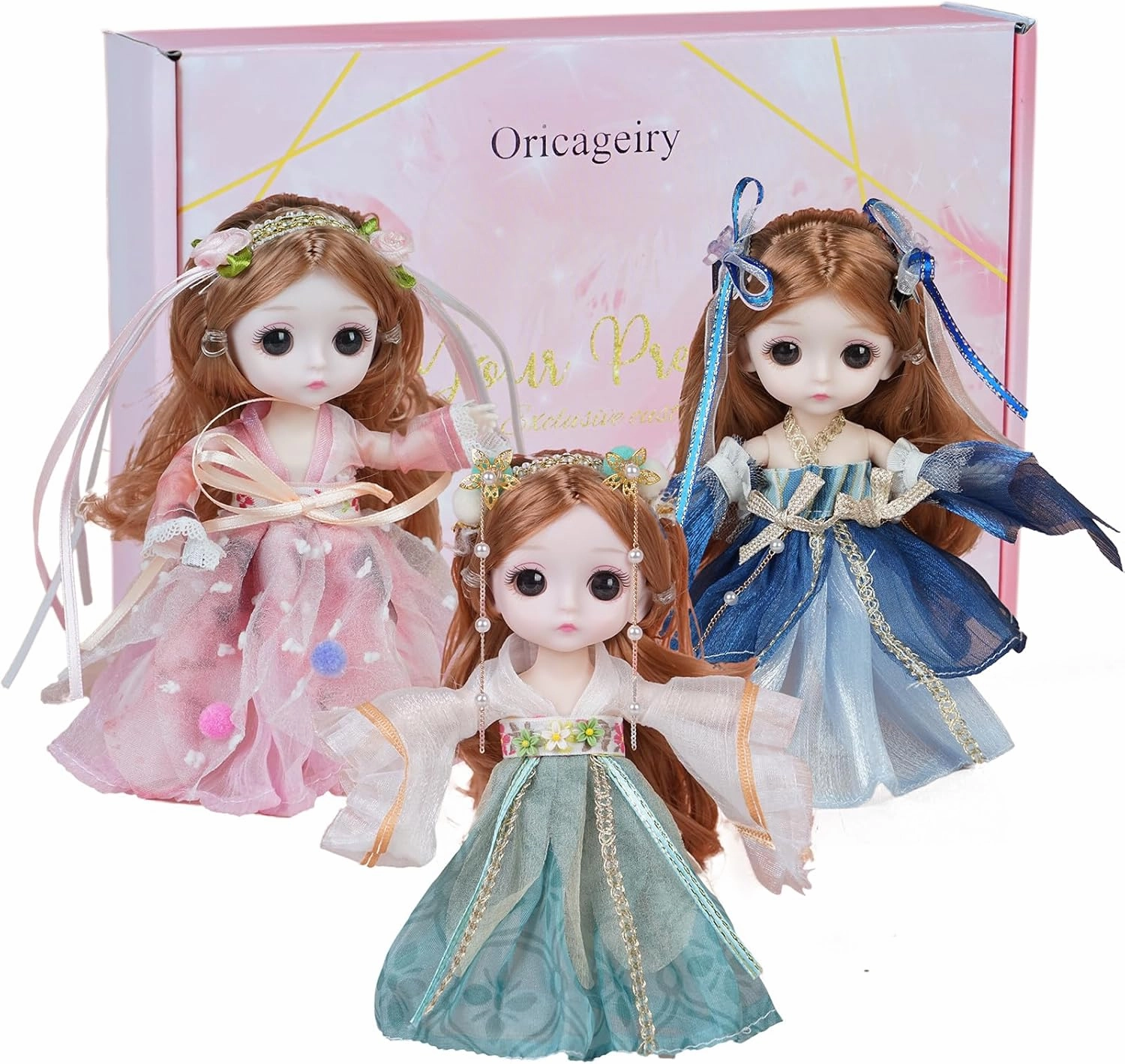 6-inch Cute Little Princess Dolls as a Birthday Gift for Girls, DIY Spherical Joint Doll, Decorate Doll House Toys