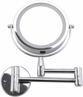 6 Inch Folding Makeup Mirror 3X Magnifying LED Lighted Vanity Mirror, Portable Illuminated Bathroom Shaving Mirror 360° Swivel for Bathroom and Spa,B ( Color : A )