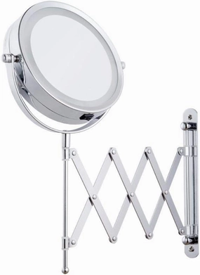 6 Inch Folding Makeup Mirror 3X Magnifying LED Lighted Vanity Mirror, Portable Illuminated Bathroom Shaving Mirror 360° Swivel for Bathroom and Spa,B(B)