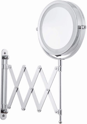 6 Inch Folding Makeup Mirror Magnifying LED Lighted Vanity Mirror, Portable Illuminated Bathroom Shaving Mirror 360° Swivel for Bathroom and Spa,3xmagnifying(3xmagnifying)