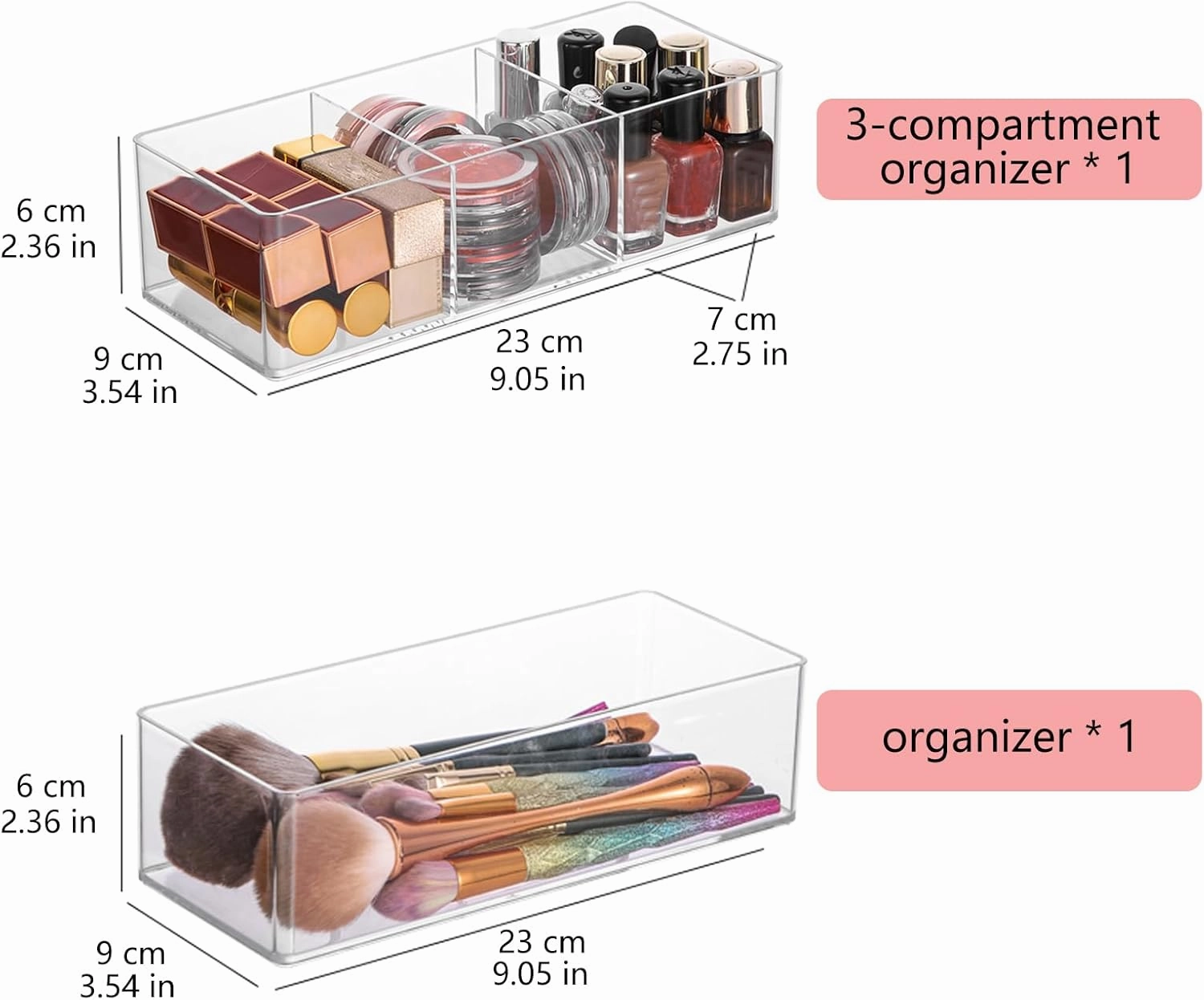 Acrylic Organizer 4-piece Makeup Organizer Countertop For Drawers Organizer Storage Bathroom Organizers And Storage Is A Good Choice For Desktop Finishing (4)