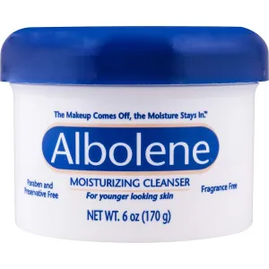 Albolene Face Moisturizer and Makeup Remover, Facial Cleanser and Cleansing Balm, Fragrance Free Cream, 6 oz