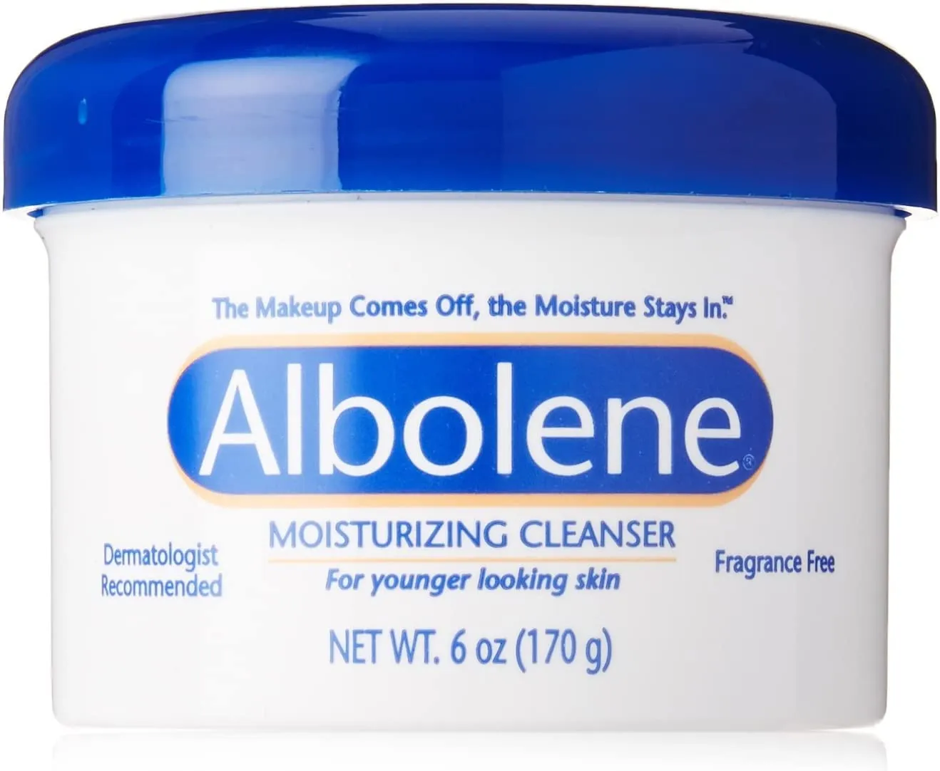 Albolene Face Moisturizer and Makeup Remover, Facial Cleanser and Cleansing Balm, Fragrance Free Cream, 6 oz