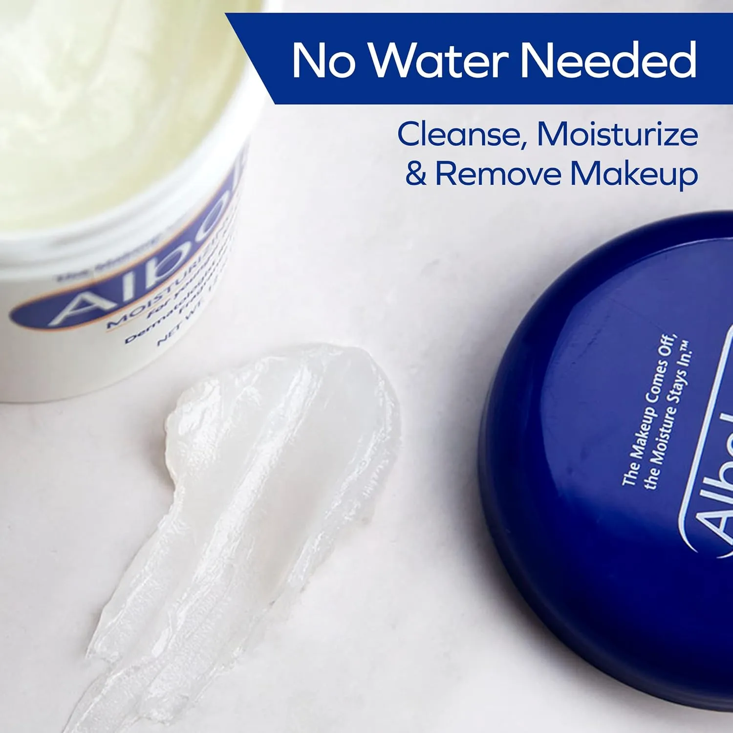 Albolene Face Moisturizer and Makeup Remover, Facial Cleanser and Cleansing Balm, Fragrance Free Cream, 6 oz