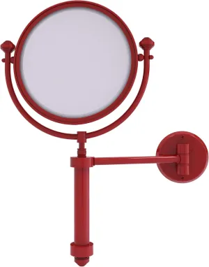 Allied Brass SB-4/4X-FER Southbeach Collection Wall Mounted Make-Up Mirror 8 Inch Diameter with 4X Magnification, Fire Engine Red