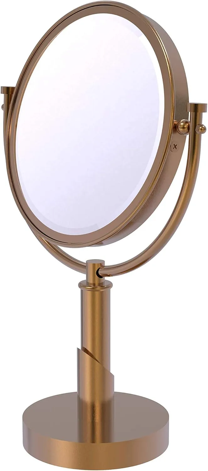 Allied Brass TR-4/5X Tribecca Collection 8 Inch Vanity Top 5X Magnification Make-Up Mirror, Brushed Bronze