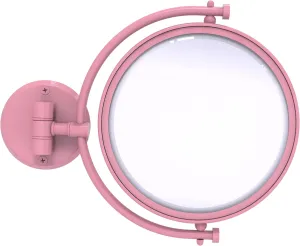 Allied Brass WM-4/2X-PNK 8 Inch Wall Mounted Make-Up Mirror 2X Magnification, Pink