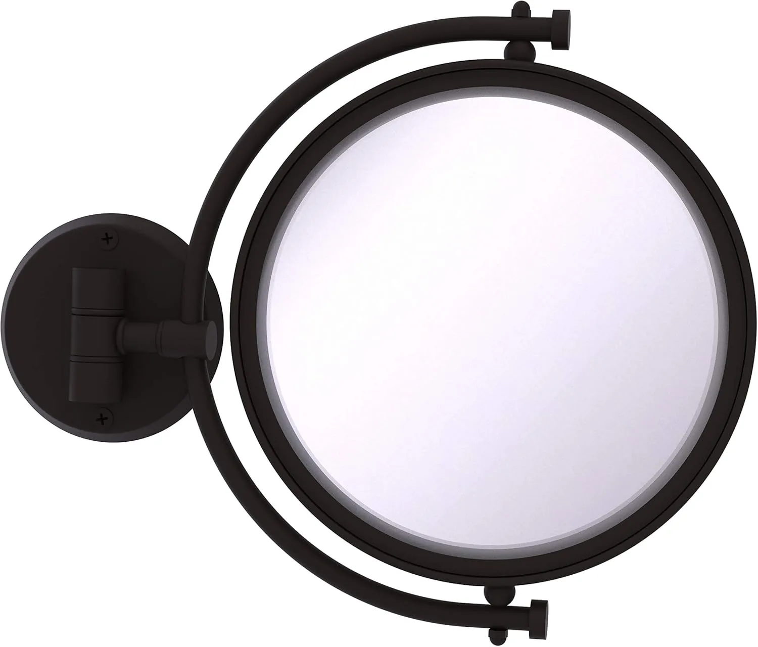 Allied Brass WM-4/5X 8 Inch Wall Mounted 5X Magnification Make-Up Mirror, Oil Rubbed Bronze