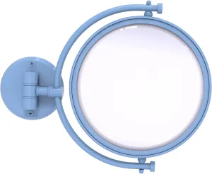 Allied Brass WM-4/5X-FTB 8 Inch Wall Mounted Make-Up Mirror 5X Magnification, Flat Troll Blue