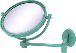 Allied Brass WM-6/2X-SFG 8 Inch Wall Mounted Extending Make-Up Mirror 2X Magnification, Sea Foam Green