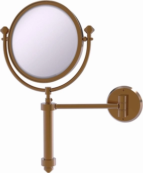 Allied Brass SB-4/3X Southbeach Collection Wall Mounted 8 Inch Diameter with 3X Magnification Make-Up Mirror, Brushed Bronze