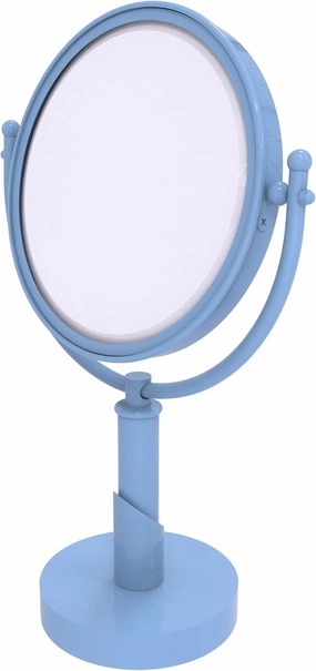 Allied Brass SH-4/2X-FTB Soho Collection 8 Inch Vanity Top Make-Up Mirror 2X Magnification, Flat Troll Blue