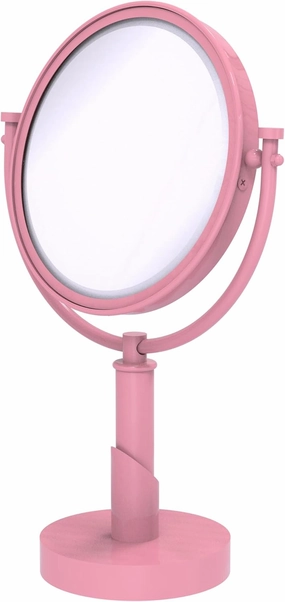 Allied Brass TR-4/3X-PNK Tribecca Collection 8 Inch Vanity Top Make-Up Mirror 3X Magnification, Pink