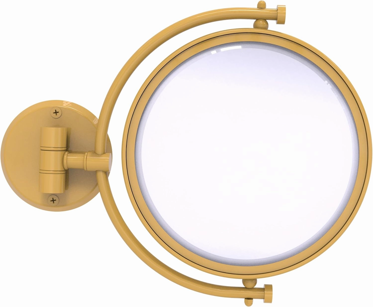Allied Brass WM-4/2X-SGL 8 Inch Wall Mounted Make-Up Mirror 2X Magnification, Spanish Gold