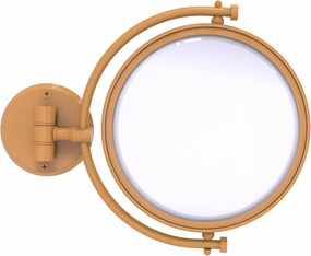 Allied Brass WM-4/3X-GLY 8 Inch Wall Mounted Make-Up Mirror 3X Magnification, Golden Yellow