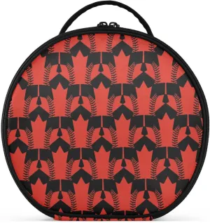 Augenstern Travel Makeup Bag Cosmetic Bag Canada-maple-leaf-baseball Girl Portable Organizer Makeup Train Case Women Toiletry Bag
