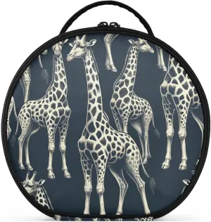 Augenstern Travel Makeup Bag Cosmetic Bag Grey-realistic-giraffes Girl Portable Organizer Makeup Train Case Women Toiletry Bag