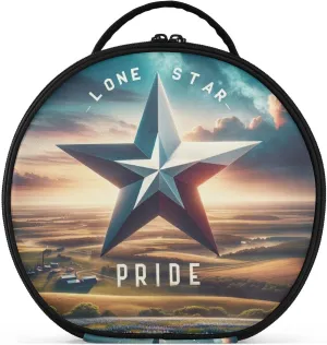 Augenstern Travel Makeup Bag Cosmetic Bag Long-star-pride-texas Girl Portable Organizer Makeup Train Case Women Toiletry Bag
