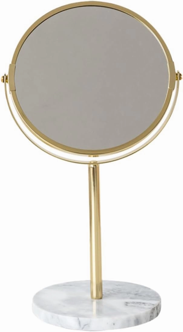 balacoo 1pc Marble Vanity Mirror Marble Mirror Swivel Magnifying Mirror Desktop Cosmetics Mirror Gold Vanity Mirror Marble Base Makeup Mirror Tabletop Girl Heart One-Way Mirror