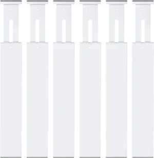 Bamboo Drawer Dividers,17-22" Adjustable Kitchen Drawer Organizer for Clothes,6 Pack Expandable Drawer Organization Separators for Bedroom,Bathroom,Dresser and Office,White